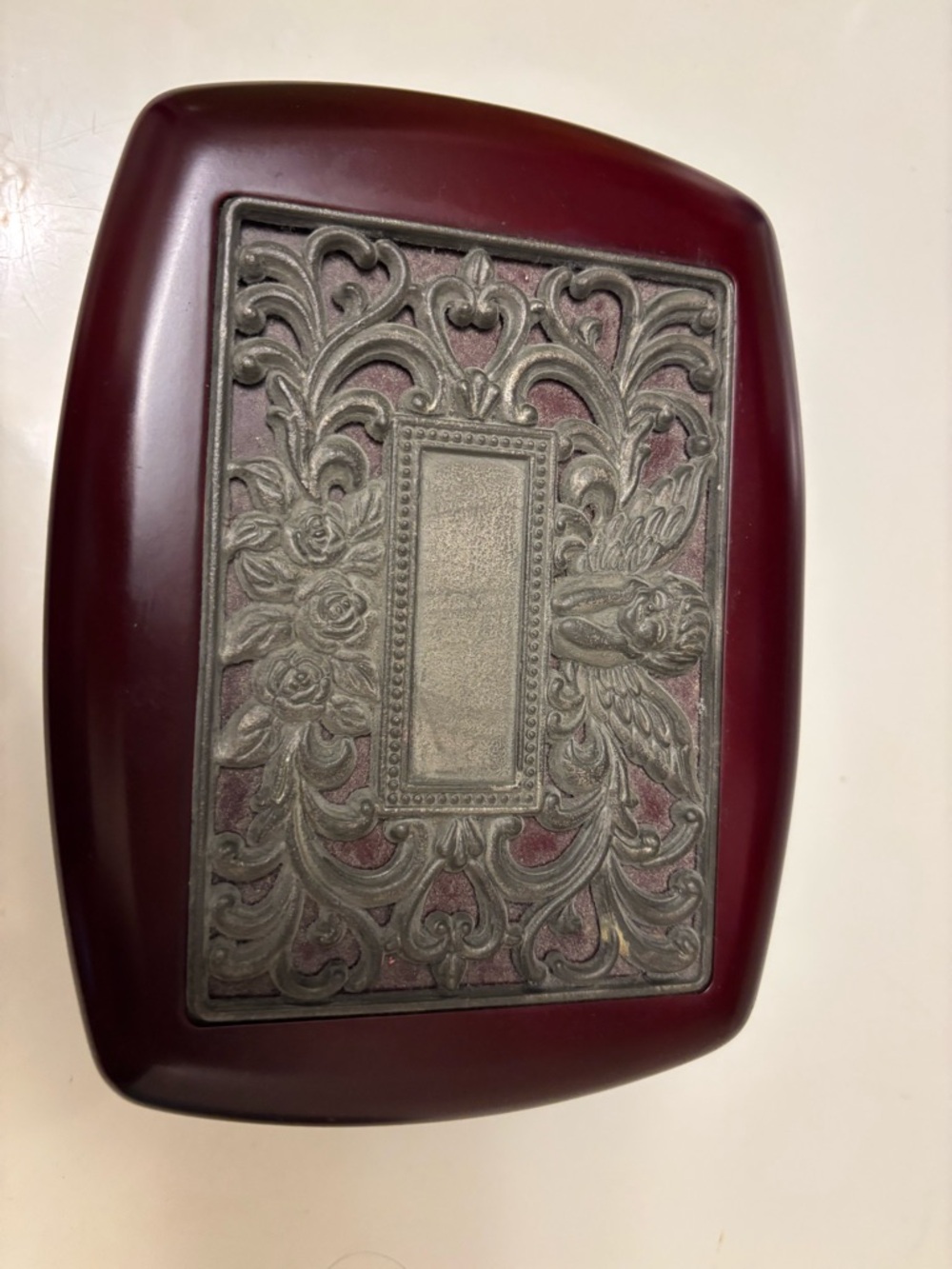 Things To Remember Decorative Jewelry Box in Deep Burgundy